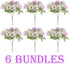 6 Pack Artificial Flowers, Fake Faux Peony Silk Hydrangea Plastic Carnations Daisy Realistic Flower Arrangements for Wedding Decoration Table Cent...