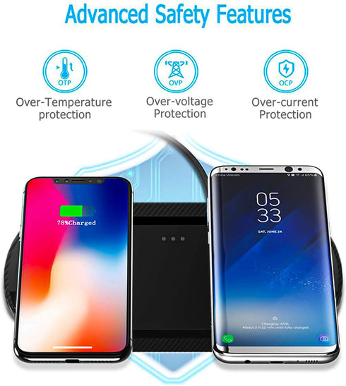 Tysun Wireless Charger, 2 in 1 Wireless Charging Station, Fast Wireless Charging Pad for iPhone 14,13,12 Pro Max/Pro/Mini/Plus...