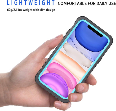 Lanhiem for iPhone 11 Pro Max Waterproof Case, 360 Full Body Protection Underwater Dirtproof Shockproof Clear Cover with Built-in Screen Protector...