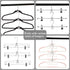 Clothes Hanger Connector Hooks, Mini Cascading Hanger Hooks for Velvet Huggable Hangers, Heavy Duty Space Saving for Closet 60 Pcs Black...