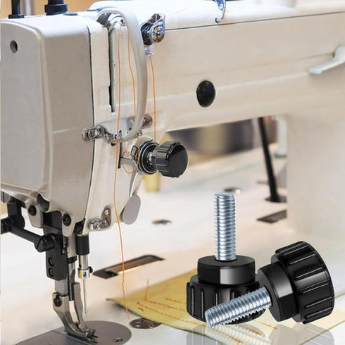 10PCS M4 x 10 mm Thumb Screws Carbon Steel Threaded Thumbscrew Black Round Clamping Screws Knurled Handle Bolts Grip Mounting Thumb Screw Knobs fo...