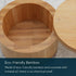 KITCHENDAO Bamboo Salt Cellar Bowl Box?Elegant Kitchen Salt Container Holder with Swivel Magnetic Lid to Store Pepper Spice Bath Salt Sea Salt Her...