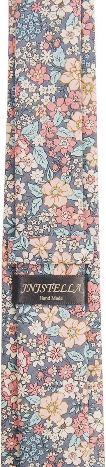 Men's Cotton Floral Skinny Necktie Tie...