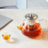 42oz/1250ml Glass Tea Kettle?Glass Teapot with Removable Stainless Steel Infuser, for Blooming and Loose Leaf Tea, Stovetop & Microwave Safe Tea P...