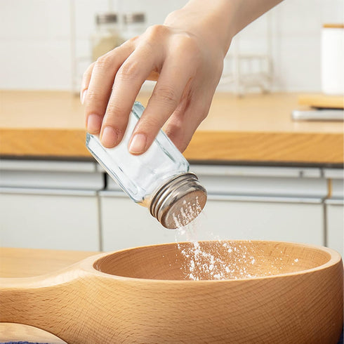 1st Choice Salt and Pepper Shakers with Stainless Tops Set of 2 (Paneled Shakers)...