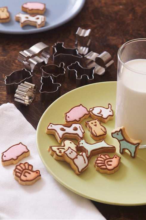 Fox Run Mini Animal Cookie cutters, 0.75 x 1.5 x 1 inches, Metallic...