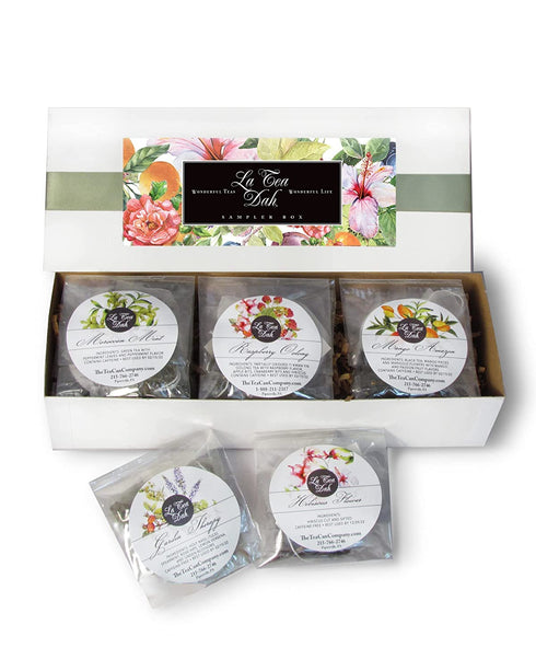 La Tea Dah Tea Assortment Gift Box, Nine Flavors of Premium Assorted Tea Bags, Blended in the USA, Black, Green, Rooibos, Herbal, & Chai Tea Sampl...