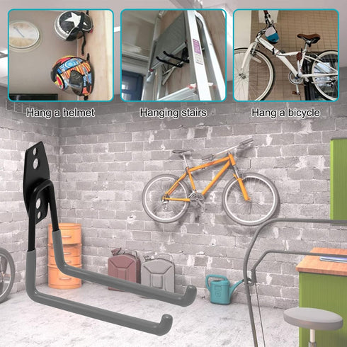 Eagles Garage Double Hooks,Utility Heavy Duty Steel Garage Storage Hooks,Wall Mount Garage Hanger&Organizer for Organizing Bike, Ladder and Garden...