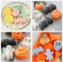Pumpkin Silicone Mold Halloween Cake Mold 5 PIECE Chocolate Molds Silicone with Ghost Pumpkin Bat & Witch Hat Cookie Molds for Candy Gummy Jello I...