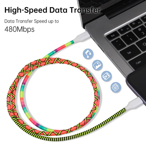 URIZONS 60w USB C to Lighting Cable, Nylon Braided Cable Fast Charging Cable for iPhone 13 13 Pro 12 11 X XS XR 8 Plus(2PCS)...