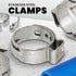 PUDS0038 3/8 Inch Oetiker Stainless Steel Crimp Rings, 360 Deg Stepless, Narrow Band, One Clamp Sizes, Grip Tool Lightweight Design Economical & E...