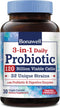 Bonawell Probiotics 120 Billion CFU 32 Strains with Prebiotics, Digestive Enzymes for Gut Health, 3-in-1 Daily Probiotic, Shelf-Stable, Delayed-Re...