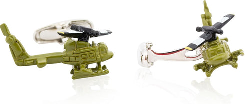 Cuff-Daddy Army Helicopter Cufflinks with Presentation Box...