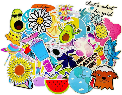 Stickers for Hydroflasks, VSCO Girls Stuff, Waterproof Cute Trendy Stickers for Water Bottle, Laptop, Phone Case, Skateboard, Travel, Durable Viny...