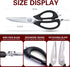 Kitchen Scissors All Purpose for Food, Kitchen Shears Come Apart Dishwasher Safe with Comfort Grip, Ultra Sharp Food Cooking Scissors for Chicken,...