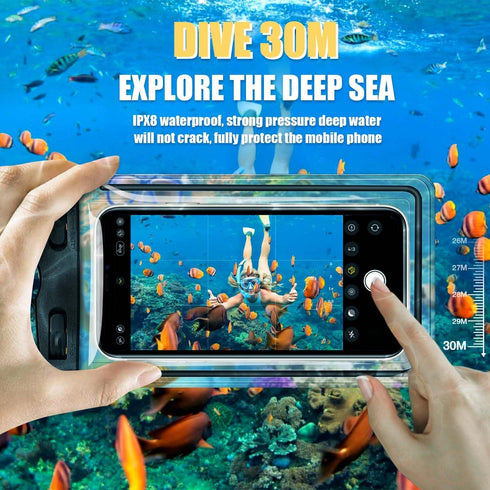 4 Pack Waterproof Phone Pouch Case with Lanyard - Cellphone Dry Bag IPX8 for iPhone 15 14 13 12 Pro Max Vacation Pool Beach Swimming Essentials...