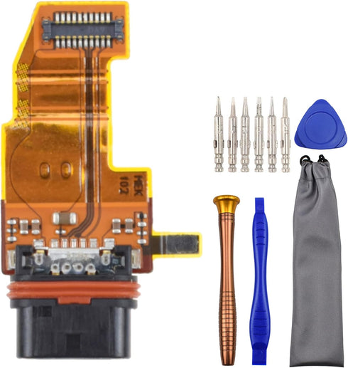 USB Charging Port Replacement Part Flex Cable for Sony Xperia X Performance SO-04H with Tool Kit...