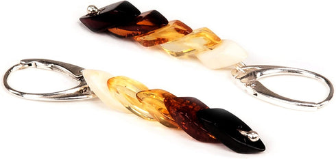 Natural Baltic Amber Leverback Earrings...