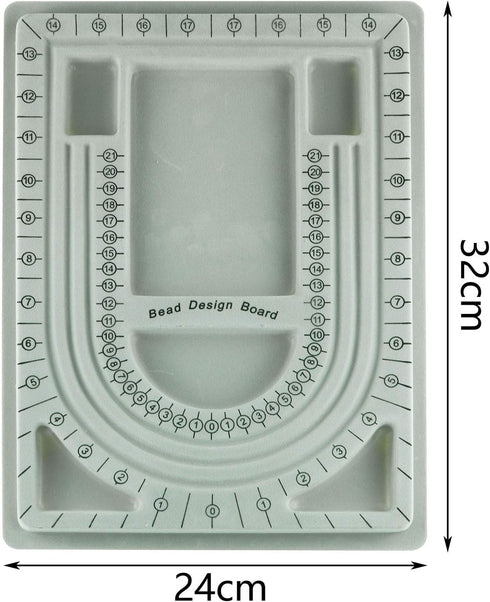 Tegg Bead Tray 32x24cm Gray Flocked Bead Design Board for Jewellery Making...