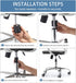 Office Chair Hero Fix Attaches Clamps to Large Cylinder Piston Stops Your Chairs Sinking When Computer Hydraulic Lift Has No Gas Stop Replacement...