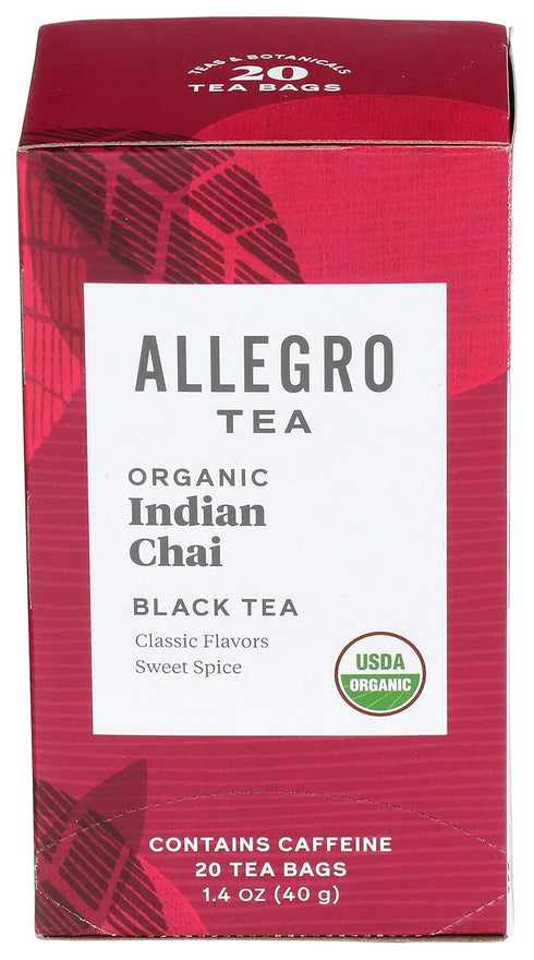Allegro Tea, Organic Indian Chai Tea Bags, 20 ct...