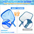 Pool Skimmer - Pool Net with 3 Section Pole, 48 inch Pool Skimmer Net with Pole Total Length, Pool Nets for Cleaning, Fine Mesh Net Pool Skimmer N...