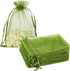 HRX Package 100pcs Organza Drawstring Bags Olive Green, 4 x 6 inch Candy Mesh Gift Bags Jewelry Pouches Small Christmas Sachet...
