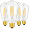 4-Pack Vintage 8W ST64 LED Edison Light Bulbs 100W Equivalent, 1400LM E26 Light Bulbs, 2700K Warm White, Antique Filament LED Bulbs, CRI 90+, Clea...