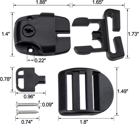 OIIKI 4 Sets Spa Hot Tub Cover Clips, Hot Tub Cover Broken Latch Repair Kit- Replacement Latches Clip Lock with Keys and Hardware Accessories for ...