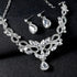 Bride Crystals Rhinestones Necklace Earrings Set Bridal Wedding Jewelry Sets Rhinestone Choker Necklace Prom Party Costume Jewelry Set for Women N...