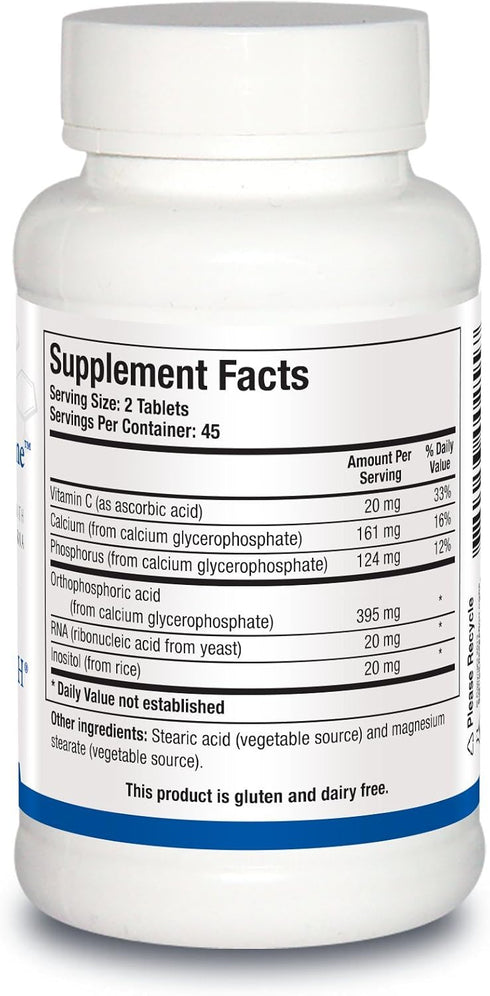 Biotics Research Super Phosphozyme™ –Phosphorous and RNA, Electrolytes, Healthy Bones and Teeth, Protein Production, Energy Support. 90 Tabs...