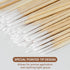 1500PCS Pointed Cotton Swabs with Storage Case - Microblading Cotton Swab 4 inch - Precision Tip Cotton Swabs with Wooden Sticks - Micro Swabs for...