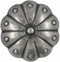 Bezelry 8 Pieces Grand Cactus Flower Metal Shank Buttons. 30mm (1-3/16 inch) (Gray Silver)...