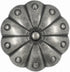 Bezelry 8 Pieces Grand Cactus Flower Metal Shank Buttons. 30mm (1-3/16 inch) (Gray Silver)...