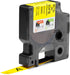DYMO Rhino Industrial Vinyl Labels, 1/2", Black Print on Yellow Tape...