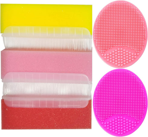 Baby Bath Brush, Baby Bath Scrubber, Cradle Cap Brush, Baby Bath Sponge Brush, Silicone Scrubbers Exfoliator Brush | Baby Care Essential for Dry S...