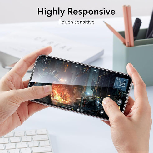 ESR 3 Pack for iPhone 14 / iPhone 13 / iPhone 13 Pro Screen Protector, Tempered-Glass Film with Easy Installation Frame, Military-Grade Protection...