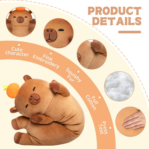Long Cat Plush, Cute Capybara Plush Body Pillow, Kawaii Long Capybara Stuffed Toys for kids, Squishy Long Capybara Doll Sleeping Pillows, Stuffed ...