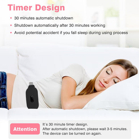 Heating Pads for Cramps, Period Cramp Massager Portable Cordless Heating Pad with 6 Heat Levels and 6 Massage Modes, Heating Pad for Back Pain Rel...