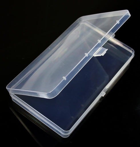 Clear Plastic Flat Rectangle Storage Box for Beads and Tools, 4-Inch by 7-Inch...