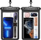 XL Large Waterproof Cell Phone Pouch 2-Pack: Underwater Clear Phone Holder Protector - Universal Water Proof Dry Bag Case with Neck Lanyard for iP...
