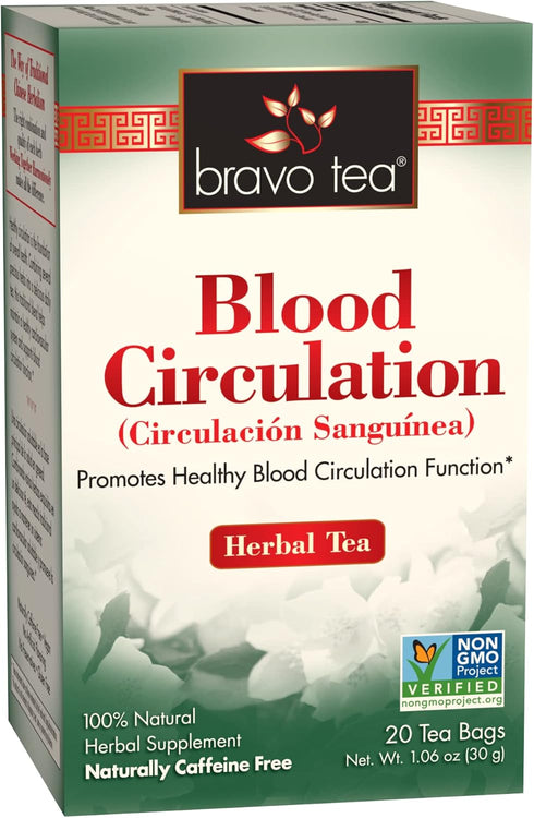 BRAVO TEAS&HERBS Blood Circulation Herbal Tea, Caffeine Free, 20 Count...