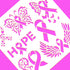 BENECREAT Ribbon Pattern Plastic Painting Stencils Templates, 12x12 inch Ribbons Wings Butterflies Heart Breast Cancer Prevention Theme Stencils f...