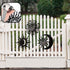 Therwen 3 Pieces Wacky Sun Metal Wall Art Outdoor Decor 7.87 Inches Sun Moon Outdoor Wall Decor Hanging Wrought Iron Sun Wall Sculpture for Home G...