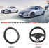 West Llama Flat Bottom Car Steering Wheel Cover for Nissan,D Shaped Steering Wheel Cover for Rogue,Altima,Kicks (Black-Standard Size)...