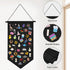 Kunyeah Wall Hanging Brooch Organizer Storage Case Colorful Canvas Pin Board Stand Enamel Pin Badge Hanging Holder Display Banner Earrings Collect...