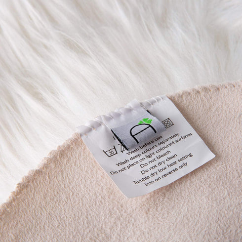 Ashler Faux Fur Rug - Fluffy Shaggy Area Rug, Ultra Soft 2.2 x 4 Feet Rectangle, White Fuzzy Machine Washable Shag, Nursery Decor Throw for Bedroo...