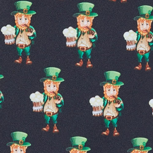 Jacob Alexander Men's Happy Saint Patrick's Day Leprechaun Holding Drinks Pattern Pocket Square...