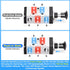TAILONZ PNEUMATIC 1/4"NPT 5 Way 2 Position Spring Reset Air Hand Lever Operated Valve Pneumatic Solenoid Valve Manual Control Push-Pull 4R210-08-T...