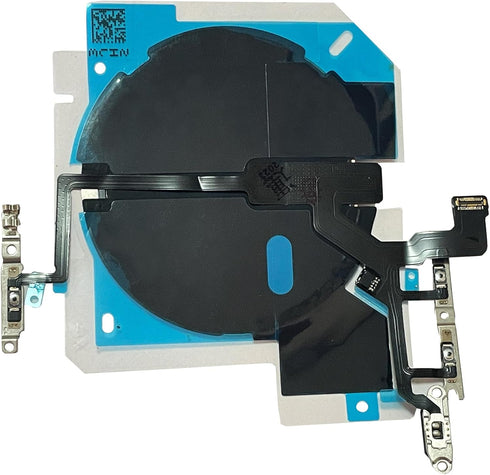 Wireless Charging Chip NFC Coil Assembly with Flashlight Volume Flex Cable Replacement for iPhone 14 pro 6.1 inch...